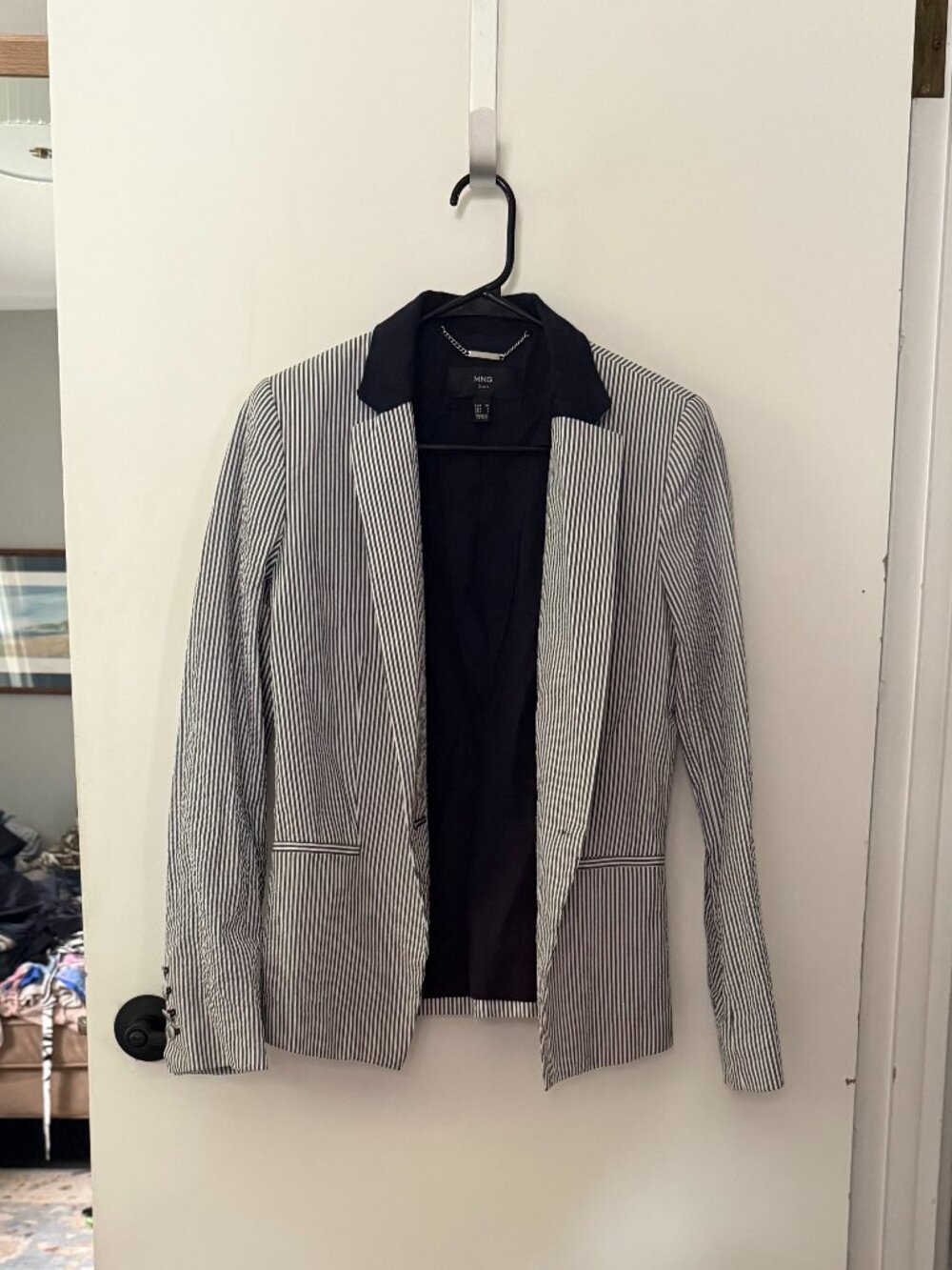 MNG Suit Striped Blazer Size 4